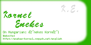 kornel enekes business card
